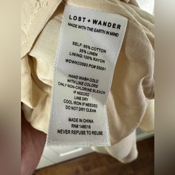 Lost + Wander On Holiday Butter Lace Back Midi Dress Women’s Medium NEW - Picture 5 of 10